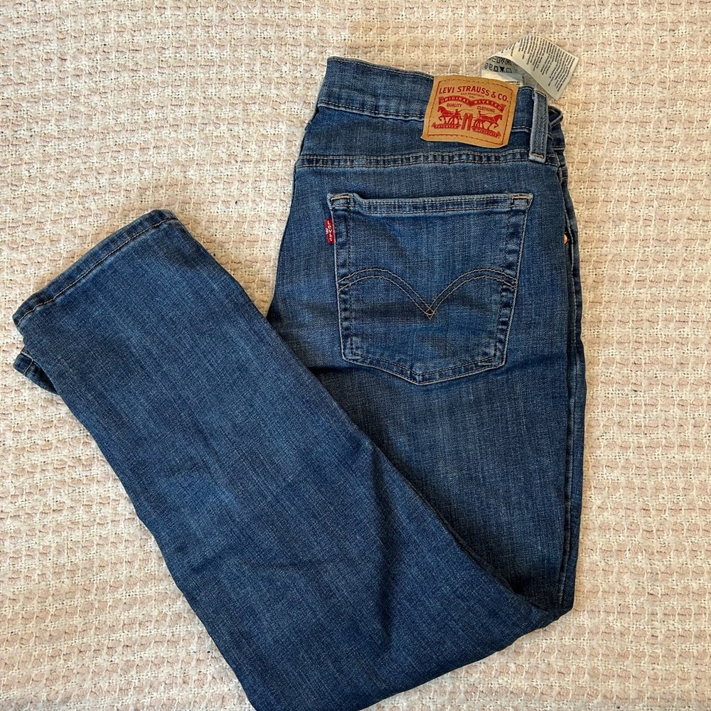 Levi's Distressed Blue Straight Leg Jeans Classic Style